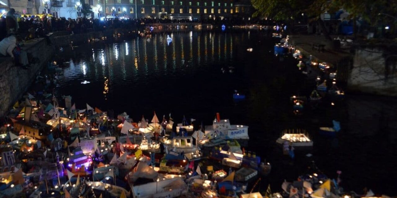 Δράμα: Γέμισε και φέτος χάρτινα καραβάκια η λίμνη της Αγ. Βαρβάρας