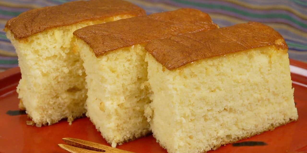 Castella: Ιαπωνικό αφράτο κέικ που φτιάχνεται με ελάχιστα υλικά