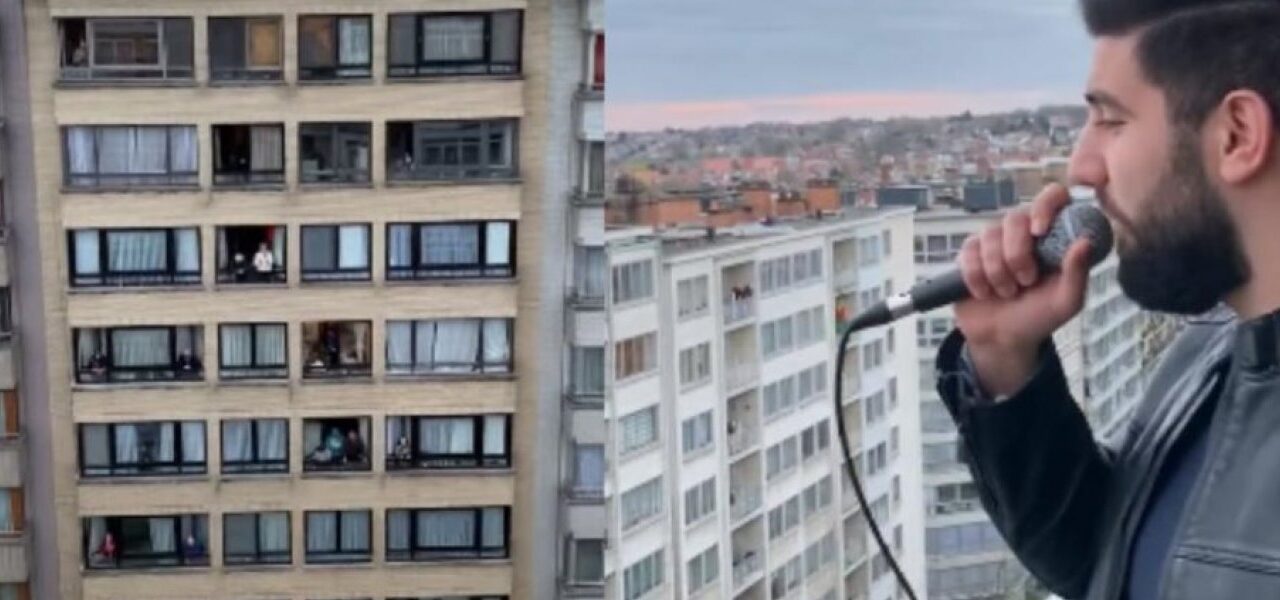 Στις Βρυξέλλες περνούν την καραντίνα με Βέρτη – Tραγουδιστής ερμηνεύει από το μπαλκόνι και γίνεται viral
