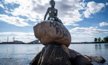 Δανία: Βανδάλισαν τη μικρή γοργόνα της Κοπεγχάγης γράφοντας “Racism Fish”