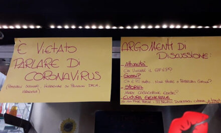 Ιταλία: Μπαρ στη Ρώμη απαγορεύει κάθε κουβέντα για τον κορωνοϊό!