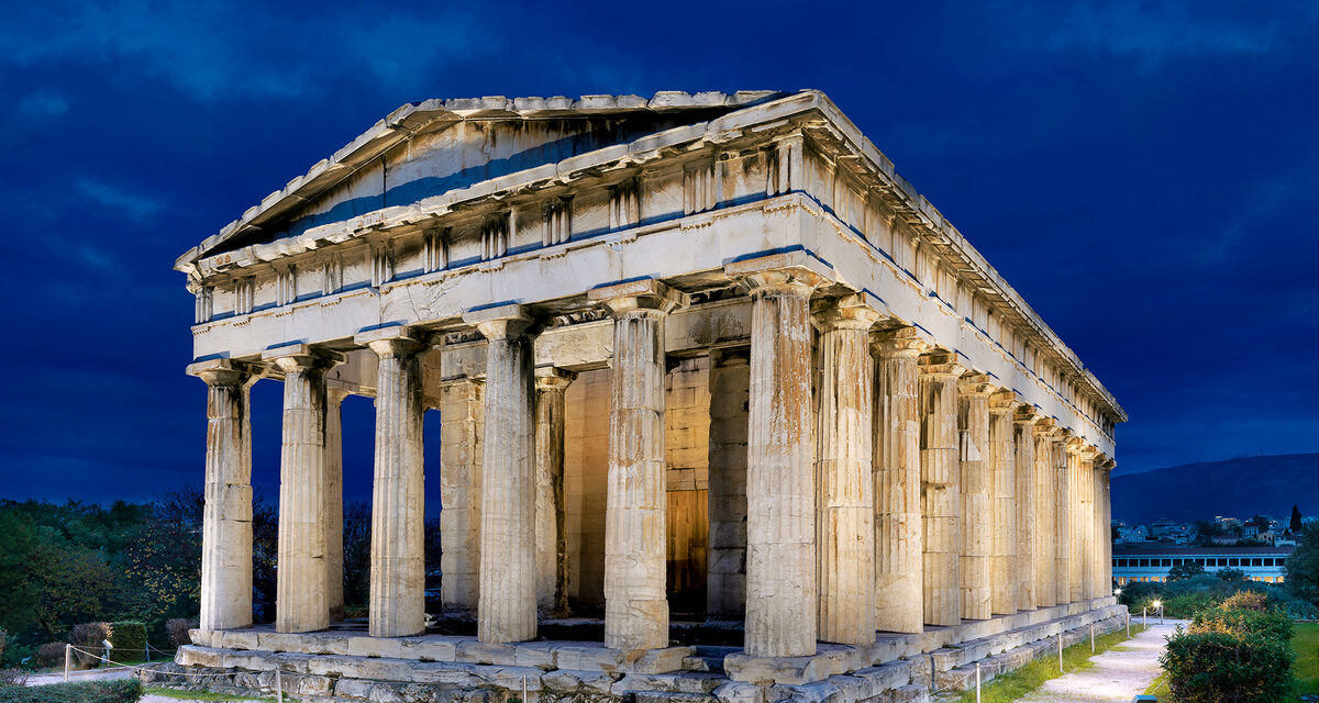 Εντυπωσιάζει ο νέος φωτισμός στον ναό του Ηφαίστου και το μνημείο του Φιλοπάππου (video)