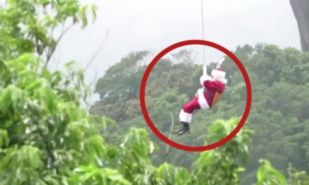 Ρίο ντε Τζανέιρο: Γενναίος Αη Βασίλης επιδίδεται σε extreme sports και εντυπωσιάζει (video)