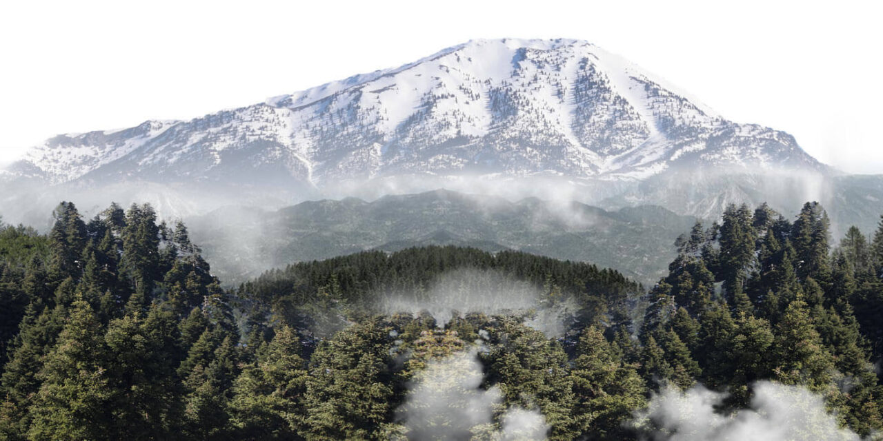 Μαγικές εικόνες από ψηλά από το χιονισμένο όρος Δίρφυς (video)