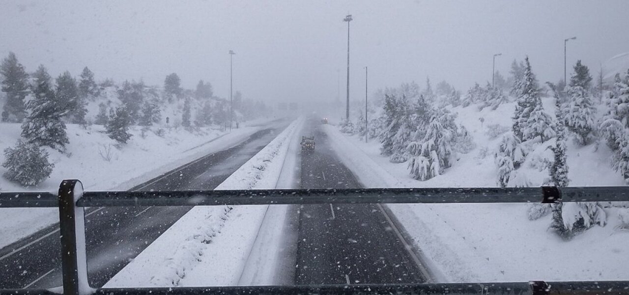 Κακοκαιρία «Μήδεια»: Κλείνει ξανά η Εθνική Αθηνών-Λαμίας από τις 19:00