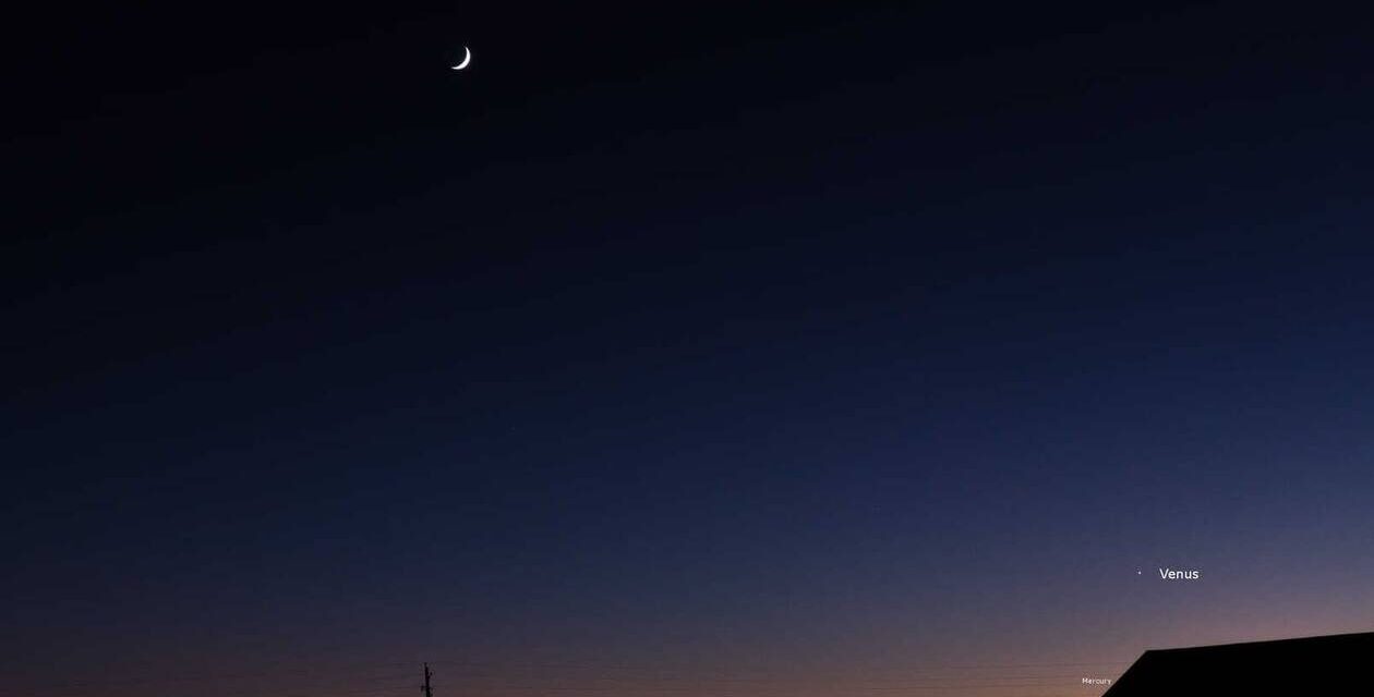 Εντυπωσιακή συστοιχία Δία, Σελήνης και Αφροδίτης