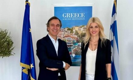 Συνάντηση εργασίας υφ. Τουρισμού, με τον επικεφαλής του γραφείου του ΠΟΥ στην Αθήνα