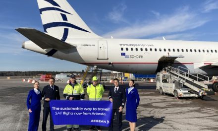 Η AEGEAN επεκτείνει τη χρήση βιώσιμων καυσίμων (SAF) στις πτήσεις της