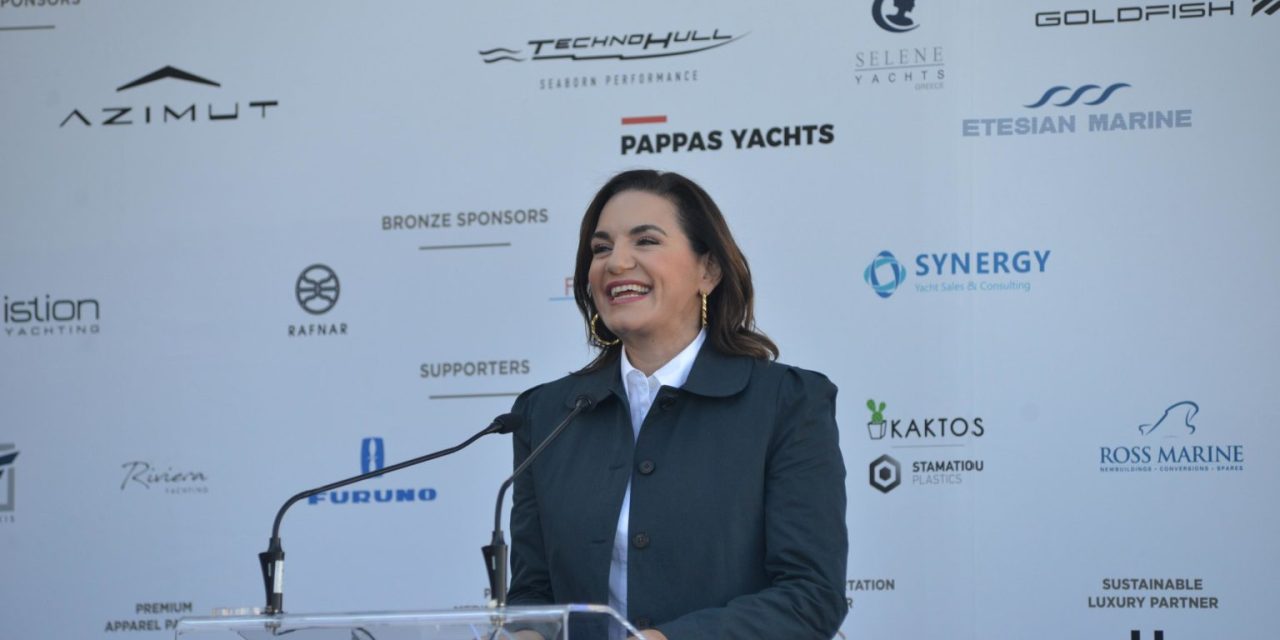 Η Υπουργός Τουρισμού Όλγα Κεφαλογιάννη στα εγκαίνια του 5ου Olympic Yacht Show