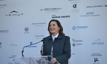 Η Υπουργός Τουρισμού Όλγα Κεφαλογιάννη στα εγκαίνια του 5ου Olympic Yacht Show