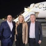 Η Υφυπουργός Τουρισμού Άννα Καραμανλή στα εγκαίνια της πρώτης απευθείας πτήσης της Cyprus Airways Λάρνακα- Ηράκλειο