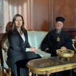 Εθιμοτυπική επίσκεψη της Υπουργού Τουρισμού στον Οικουμενικό Πατριάρχη κ.κ. Βαρθολομαίο, στο Φανάρι