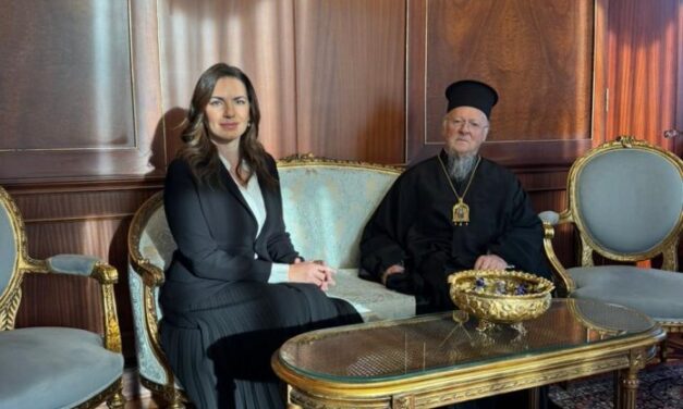 Εθιμοτυπική επίσκεψη της Υπουργού Τουρισμού στον Οικουμενικό Πατριάρχη κ.κ. Βαρθολομαίο, στο Φανάρι